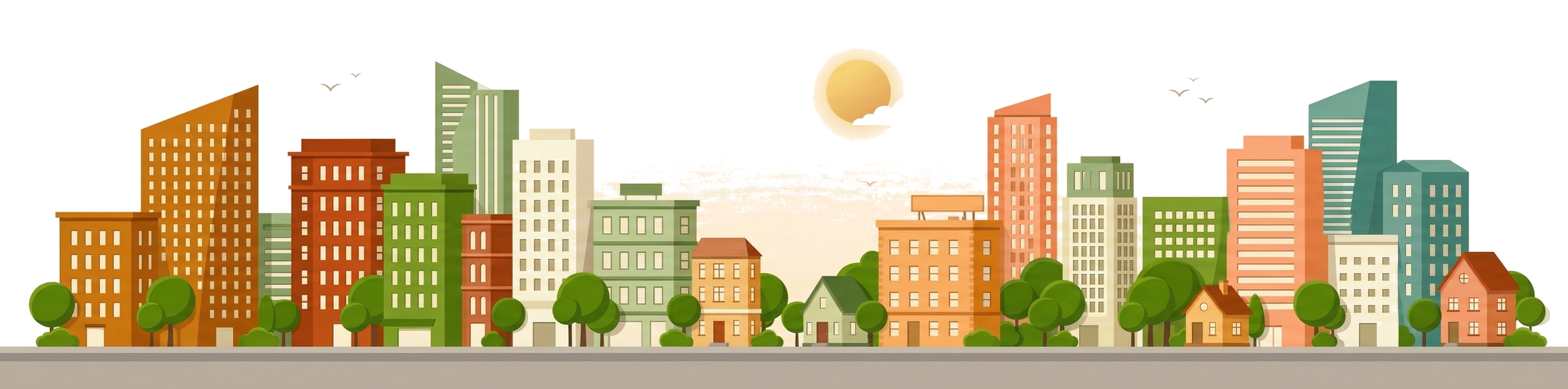 City skyline silhouette