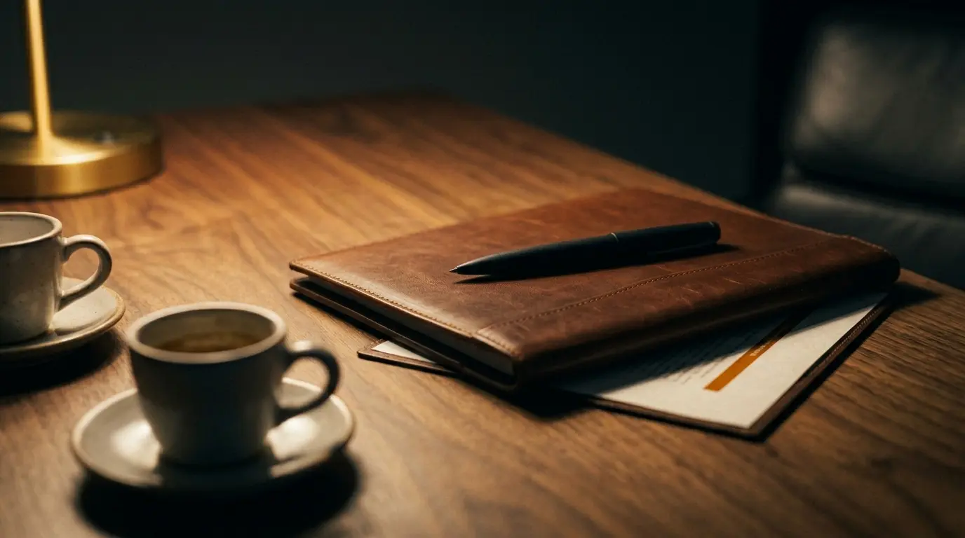 Minimalist meeting room with whiteboard diagrams and natural daylight