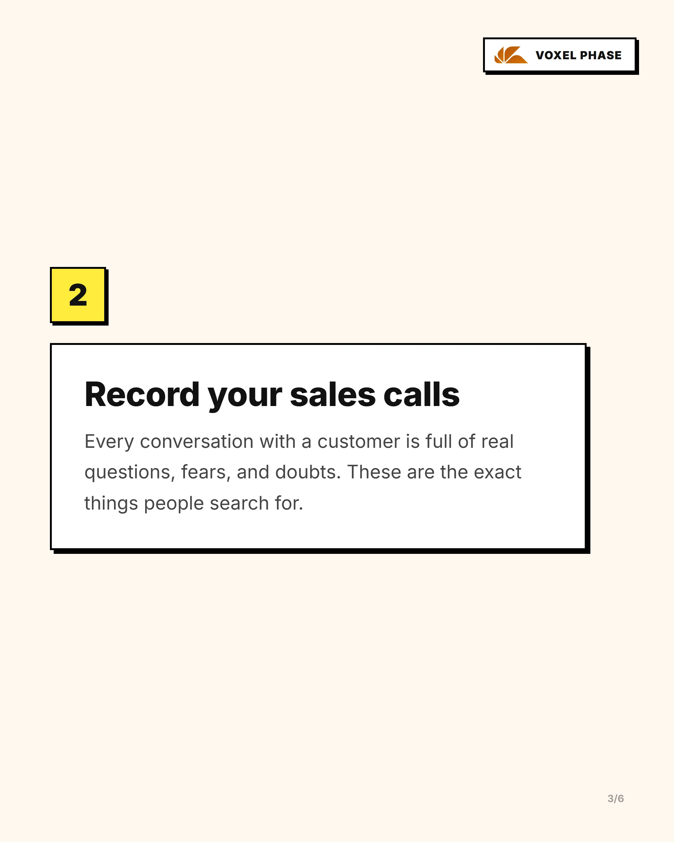 The Sales Call Content Method: slide 3 of 5
