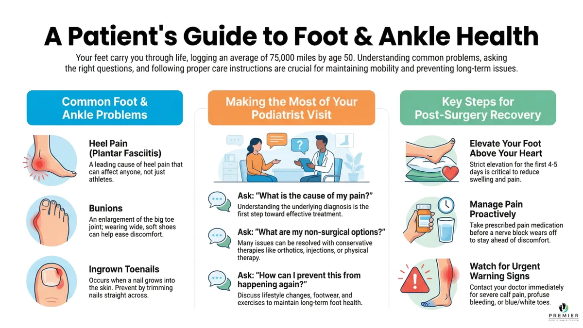 A Patient Guide to Foot and Ankle Health - common problems, visit tips, recovery steps