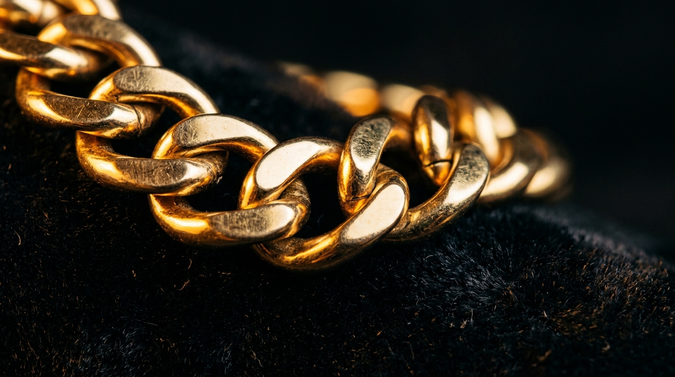 Abstract node-and-edge graph showing pillar and cluster page connections with amber accent lines on dark navy background